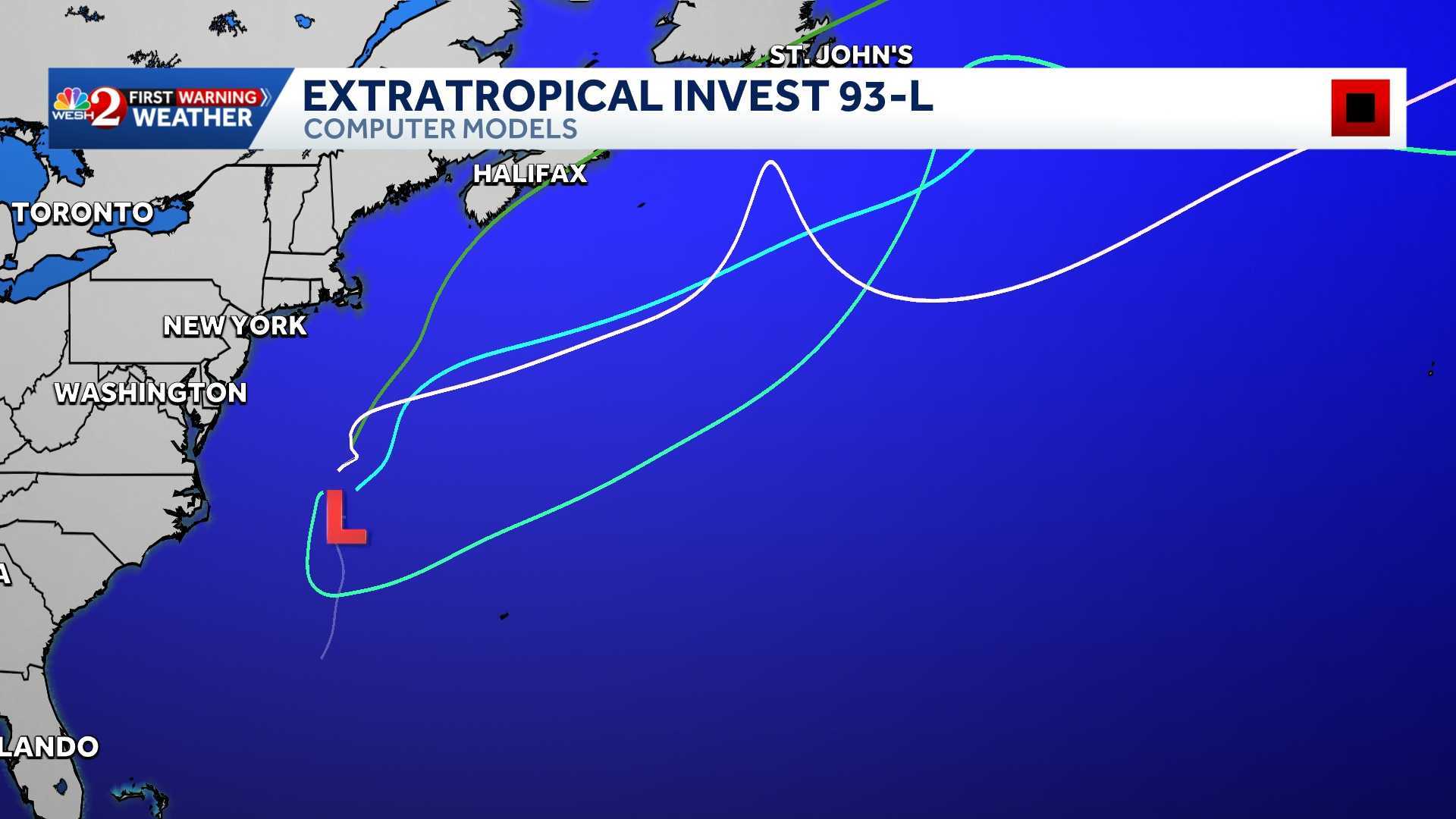 Invest 93-L: Maps, spaghetti models — WESH 2 Orlando