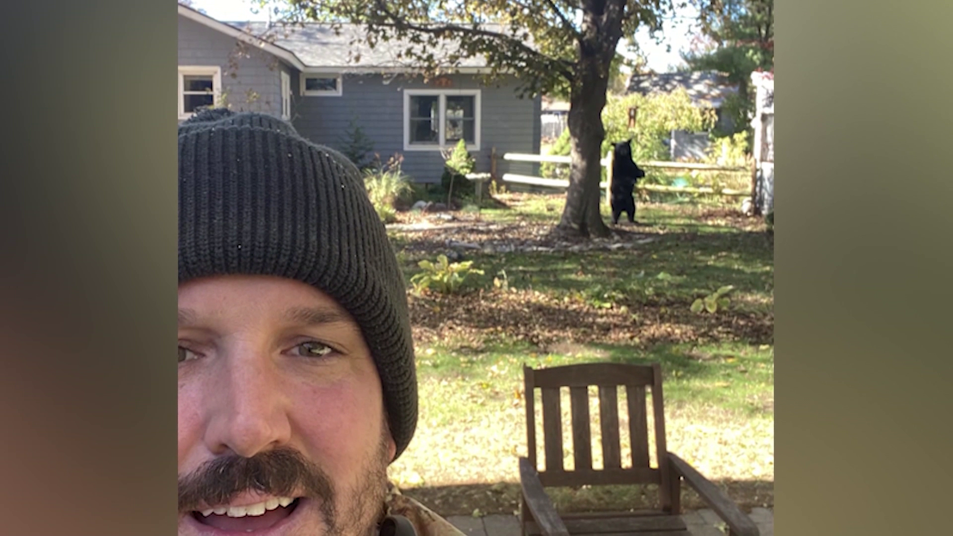 'Big, furry pillow lounging next to that tree': Man snaps selfie with black bear — WESH 2 Orlando, Oviedo Schools news