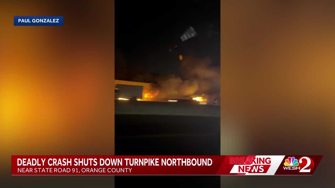 Six killed in fiery crash on Florida’s Turnpike in Orange County, troopers say — WESH 2 Orlando, Oviedo Community news