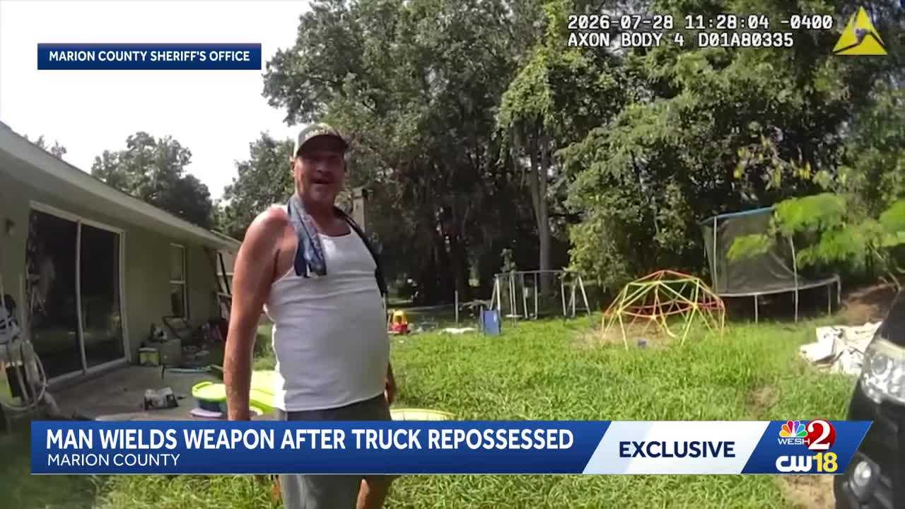 Florida man accused of wielding weapon after truck repossessed — WESH 2 Orlando, Oviedo Community news