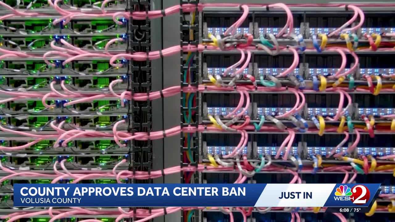 Volusia County bans large data centers in unincorporated areas — WESH 2 Orlando, Oviedo Technology news